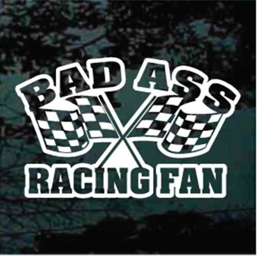 Bad Ass Racing Fan Window Decals